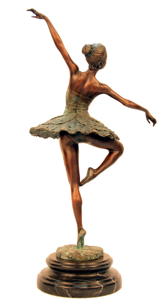 статуэтка классической балерины из бронзы
